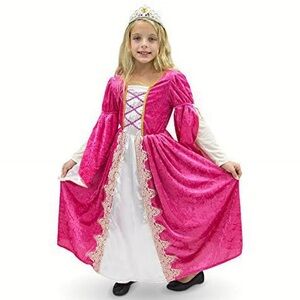 Boo! Inc. Regal Queen Princess Costume Kids Girls Size 7-9 Pink Dress‎